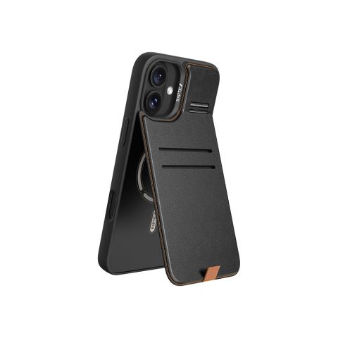 Apple iPhone 16 Plus Kılıf M-safe Şarj Özellikli Raptic Slim Wallet Serisi Deri Görünümlü Kartlıklı Standlı Kapak