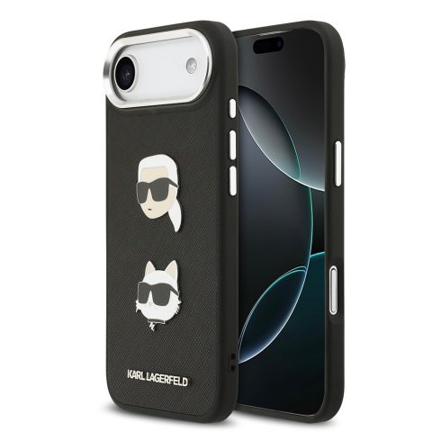 Apple iPhone 17 Air Kılıf Karl Lagerfeld Orjinal Lisanslı Metal Logolu K&C Heads Pin Kapak