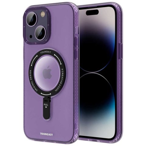 Apple iPhone 14 Kılıf M-safe Şarj Özellikli Youngkit Rock Serisi Kapak