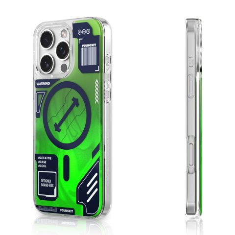 Apple iPhone 16 Pro Max Kılıf M-safe Şarj Özellikli Parlak Kumlu Sıvılı Tasarımlı Galaxy Fantasy Serisi Kapak