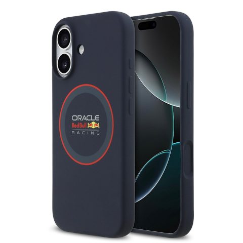 Apple iPhone 17 Kılıf Redbull Orjinal Lisanslı M-safe Şarj Özellikli Kırmızı Halka ve Logo Silikon Kapak