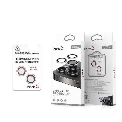 Apple iPhone 15 Zore Safir CL-15 Parmak İzi Bırakmayan Anti-Reflective Kamera Lens Koruyucu