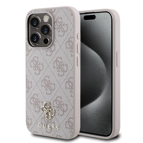 Apple iPhone 15 Pro Max Kılıf Guess Orjinal Lisanslı M-safe Şarj Özellikli Small 4G Classic Kapak
