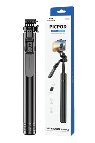 Keephone KP-LA05 PicPod 360 Derece Ayarlanabilir 202cm BT Selfie Çubuğu