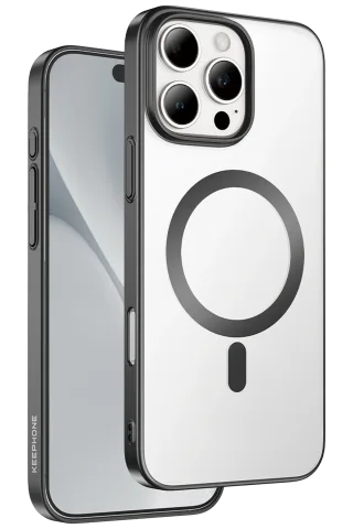 Keephone iPhone 16 Pro Skingrip Magsafe Kılıf - Siyah Titanyum