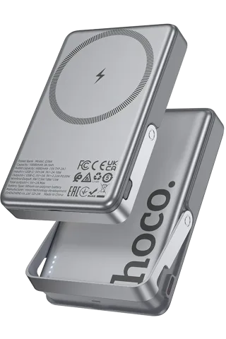 Hoco. Q36A Sunlight 10.000 mAh 20W Type-C ve 10W Kablosuz Şarj PD Magsafe Standlı Powerbank