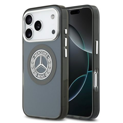Apple iPhone 17 Pro Kılıf Mercedes Benz Orjinal Lisanslı M-safe Şarj Özellikli Çift Katmanlı PC Nostaljik Yıldız Dizayn Kapak