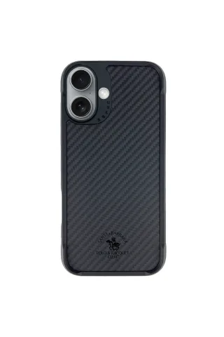 Santa Barbara Polo Racquet Club iPhone 16 Plus Elvis Karbon Magsafe Kapak