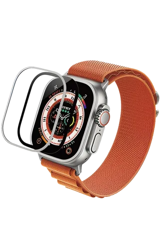 URR Watch Ultra 2 49mm 3D Full Glue 2in1 Saat Cam Ekran Koruyucu