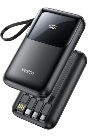 Yesido YP71 Dijital Göstergeli 10.000 mAh 6in1 22.5W PD Hızlı Şarj Powerbank
