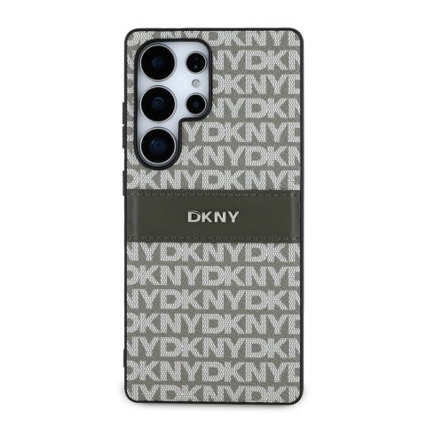 Galaxy S25 Ultra Kılıf DKNY Orjinal Lisanslı Kartlıklı 3D Yazılı Repeat Texture Pattern Kapak