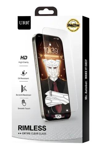 URR Apple iPhone 17 Rimless Entire Clear Cam Ekran Koruyucu