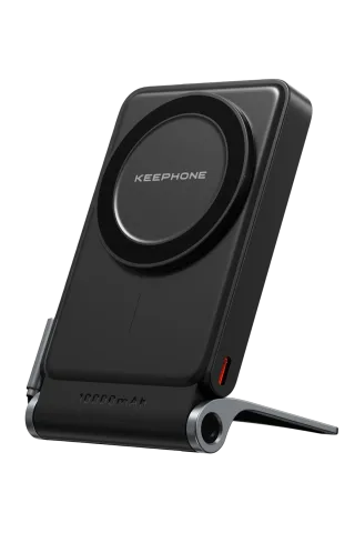 Keephone PB45 Hotta 10.000 mAh 22.5W Dahili Type-C Kablolu 15W Kablosuz Şarj Destekli Standlı PD Magsafe Powerbank