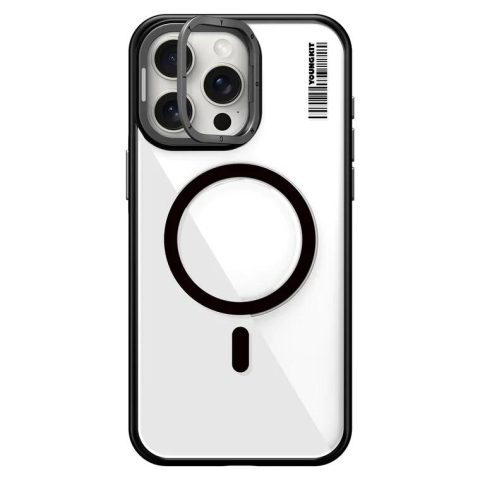 Apple iPhone 15 Pro Max Kılıf M-safe Şarj Özellikli Sararma Önleyici Youngkit Crystal Grid Kapak